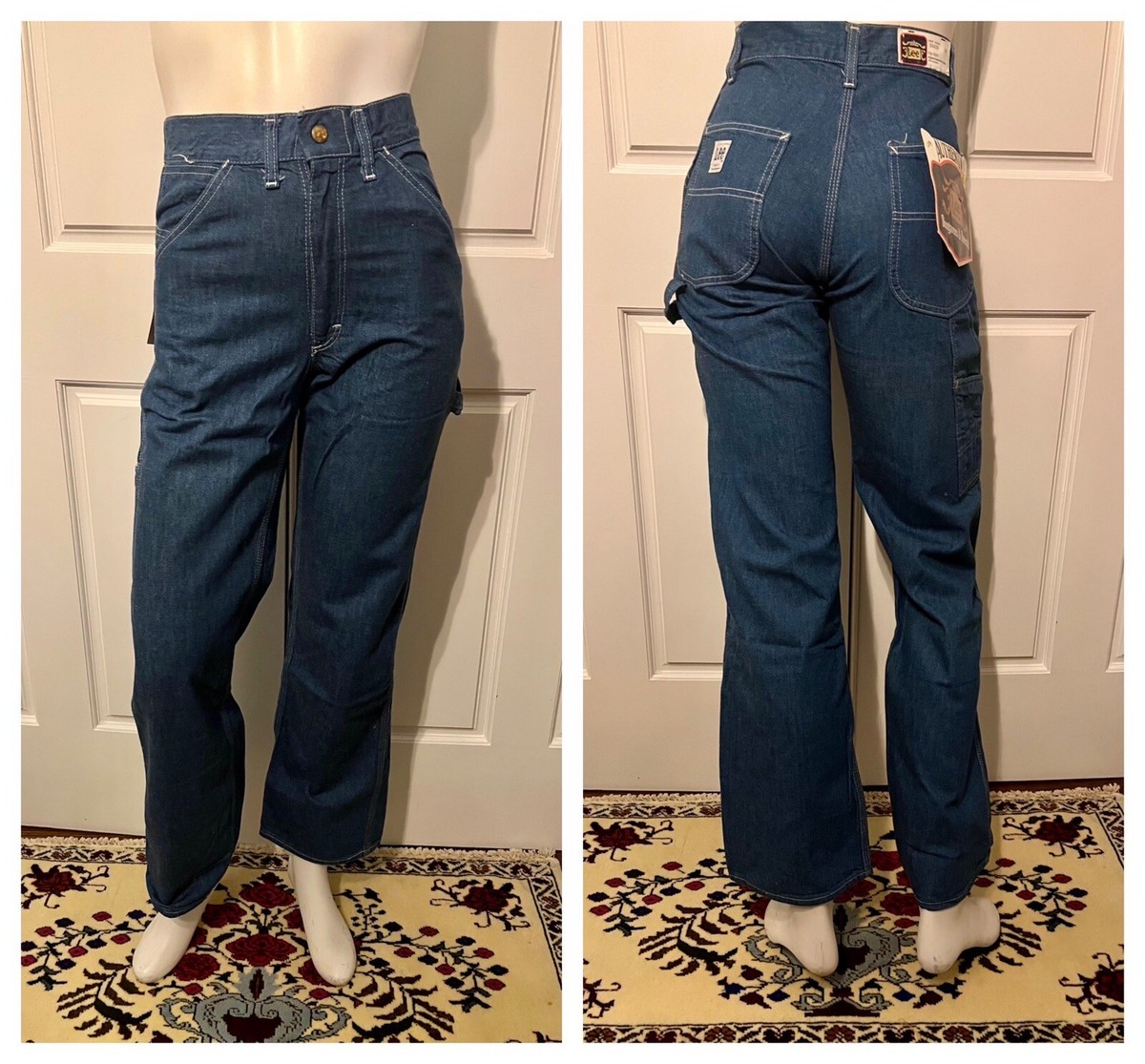 Vintage 1970s Lee Jeans Cargo Style Denim Pants 100% Cotton