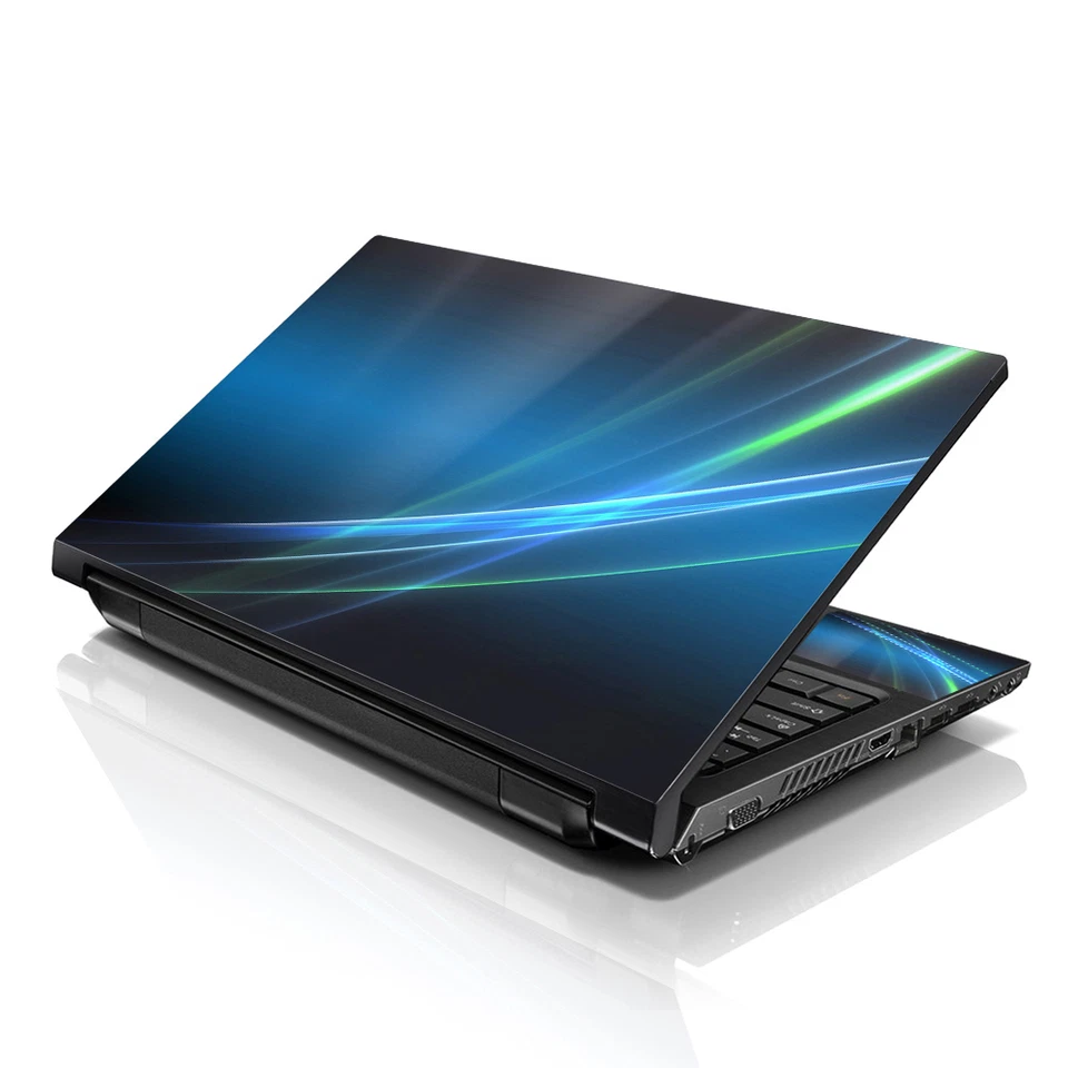 Calcomanía adhesiva para computadora portátil azul abstracto para Dell Apple Asus 17"-19" Foto 2 de 3