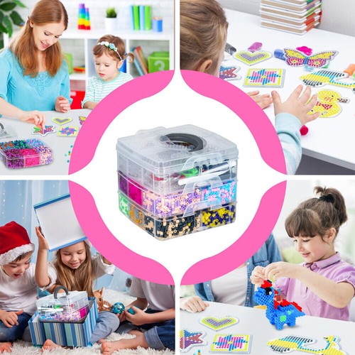 10600 Stk Bügelperlen Set,Steckperlen mit Aufbewahrungsbox,Bügelperlen Platten* - Bild 4 von 22