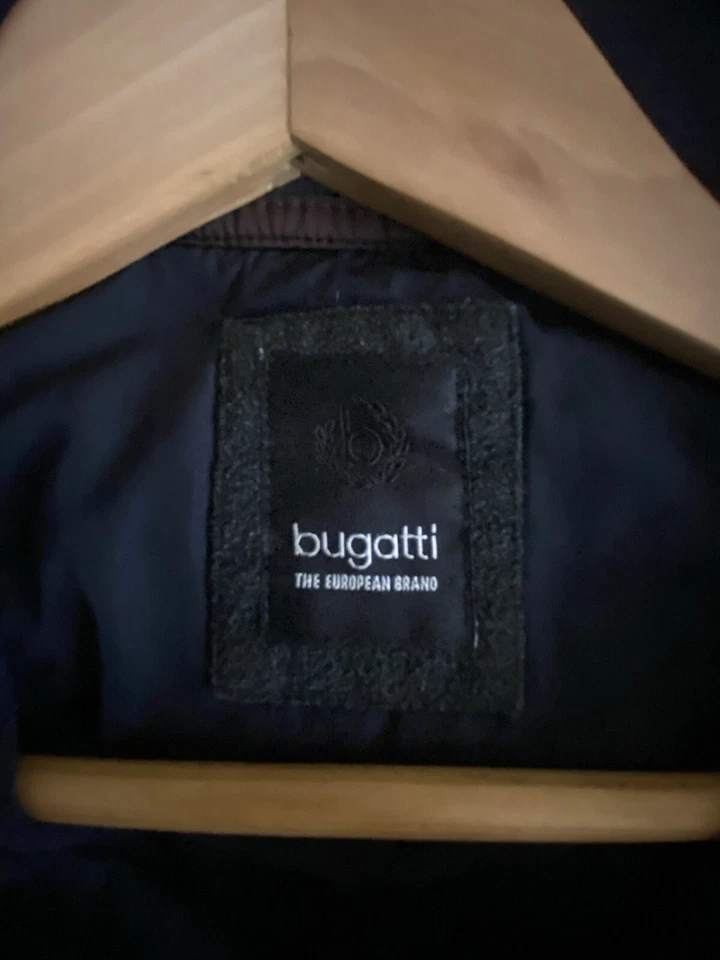 Bugatti 1/4 Zip  Navy and blue Striped Sweater -Size L - image 3 of 4