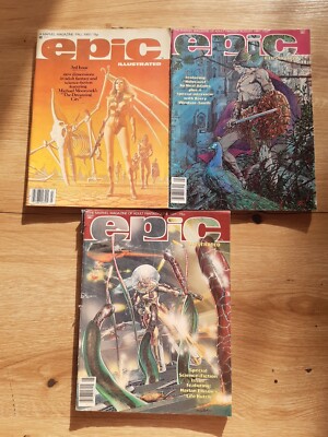 epic Illustrated. Marvel.Fall 1980, June 1981, August 1981. 