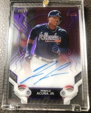 Ronald Acuna Jr 2019 Topps High Tek AUTO #d 99 / 99, Card HTA-RA, Atlanta Braves