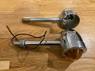 Chrome Bullet Pedistal Blinker & Ersatzkörper. Lucas L875 Style Hot Rod / Vintage