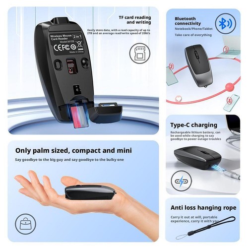 2025 Mini Bluetooth Mouse with Card UK W1A7 - Photo 12/15