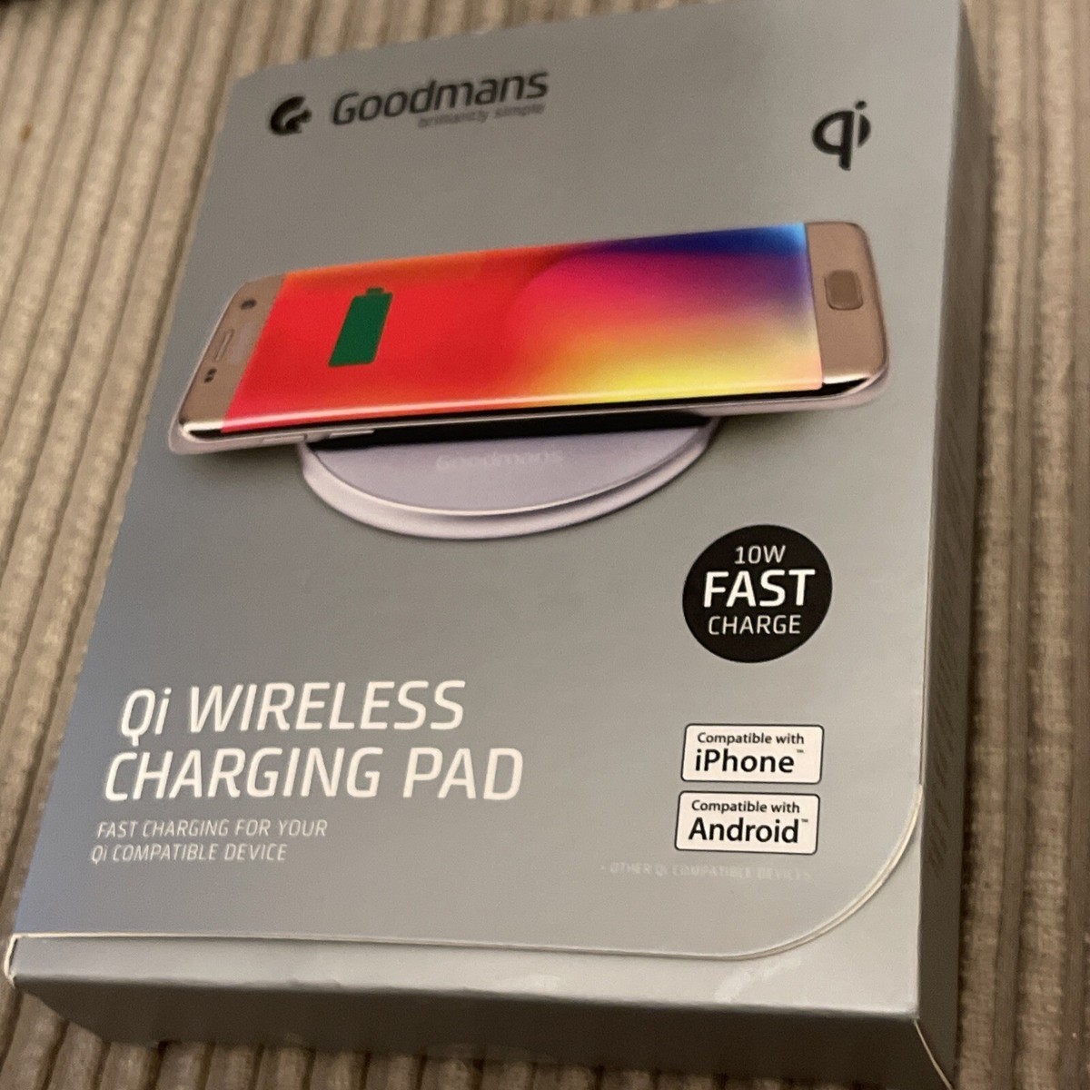 Charging Cable Goodmans Qi Wireless Charging Phone Stand 15W Fast