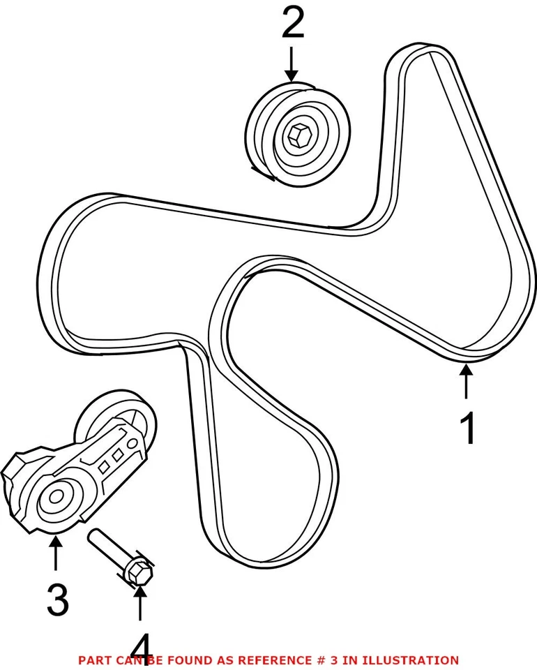 Tensor de correa de distribución de motor Mopar genuino OEM para Jeep Wrangler 3.8 V6 07-11 Foto 2 de 2