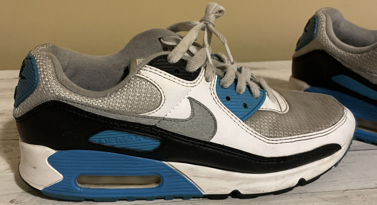 Nike Air Max Size 8.5 Men 90 Laser Blue Black White Grey Fog Nike Air Max Size 8.5 Men 90 Laser Blue Black White Grey Fog