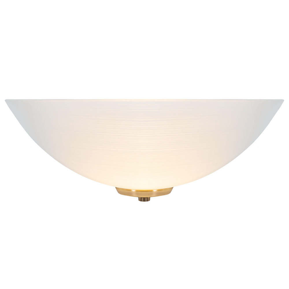 Traditional Antique Brass Flush Wall Uplighter with Opal Swirl Glass Diffuser...