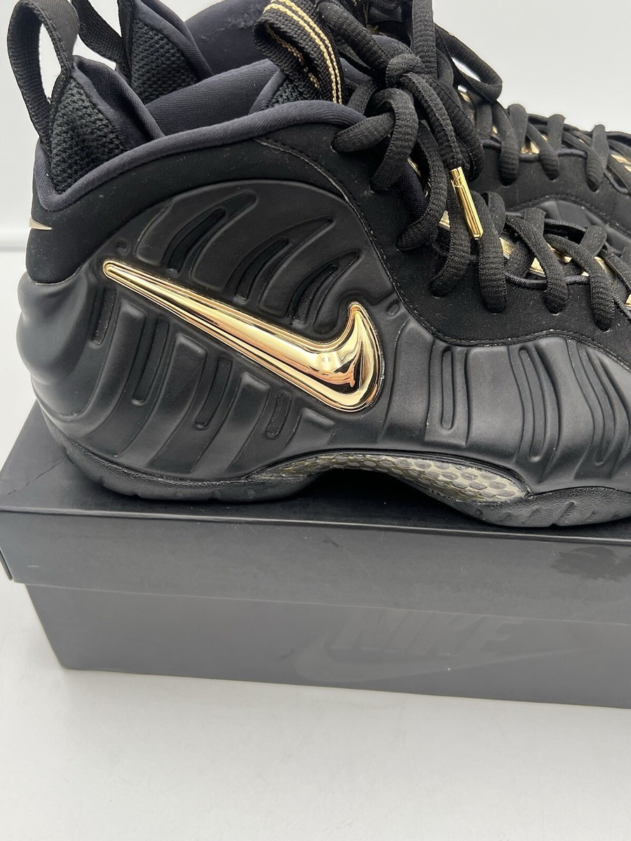 Nike Air Foamposite Pro 9 ブラック/ゴールド Nike Air Foamposite Pro Black Metallic Gold - Size 9.5 | eBay