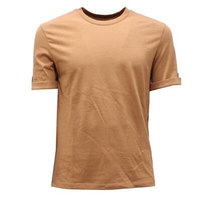 9886AI men's jersey NEIL BARRETT men SLIM FIT cotton t-shirt camel/white/black
