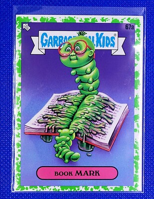 2022 Topps Garbage Pail Kids Book Worms Book Mark 67a Green Parallel 