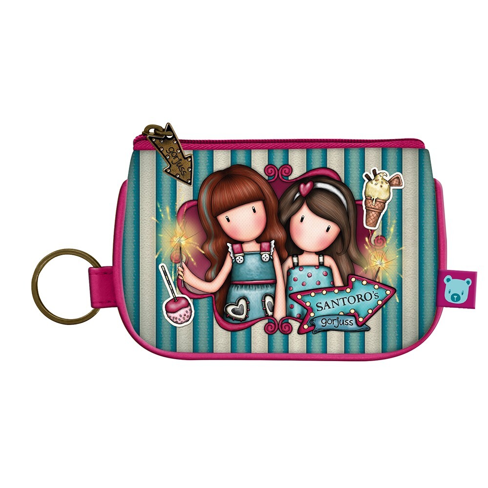 MINI BUSTA zip purse FIREWORKS portamonete GORJUSS santoro 1044GJ11 viola