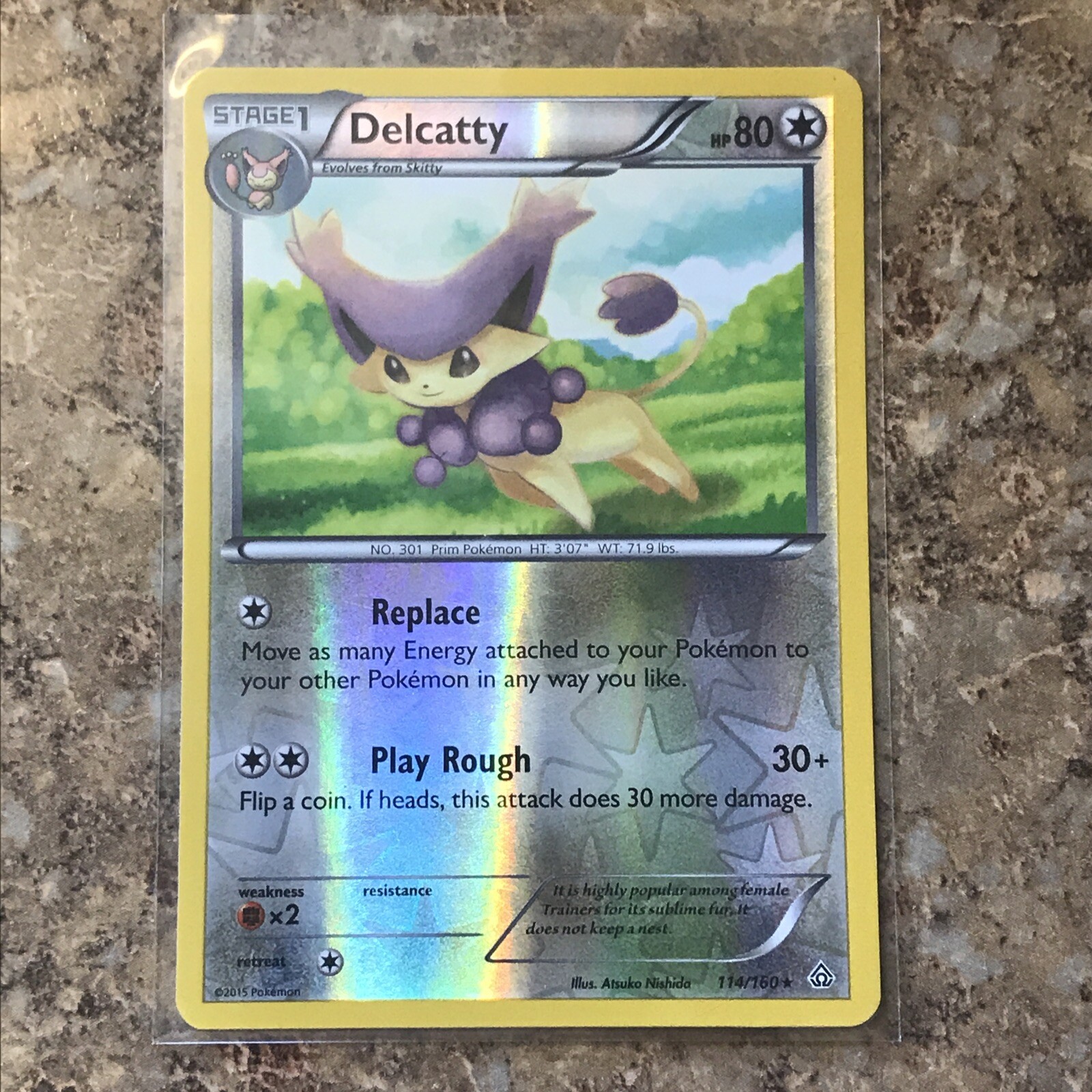 Pokémon TCG Delcatty Primal Clash 114/160 Reverse Holo Rare