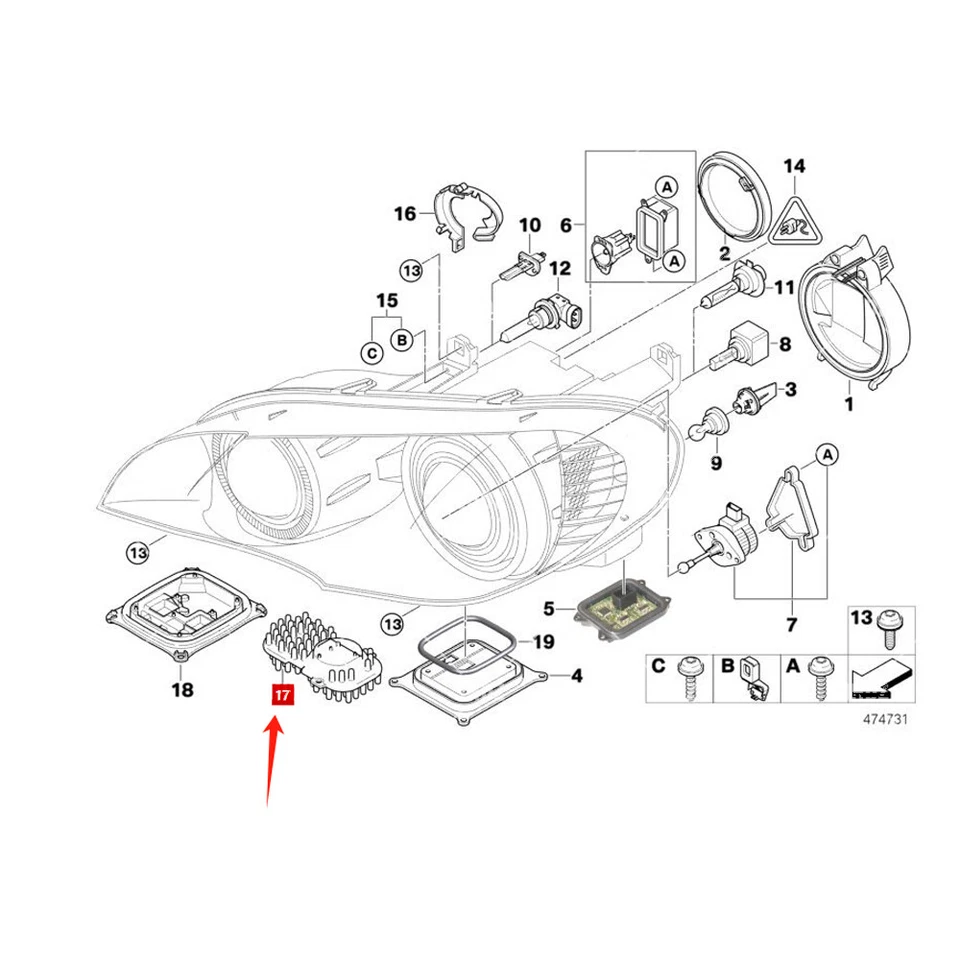 4X Módulo de luz de circulación diurna LED PARA BMW X5 E70 LCI 2011 2012 2013 XENÓN Foto 2 de 4