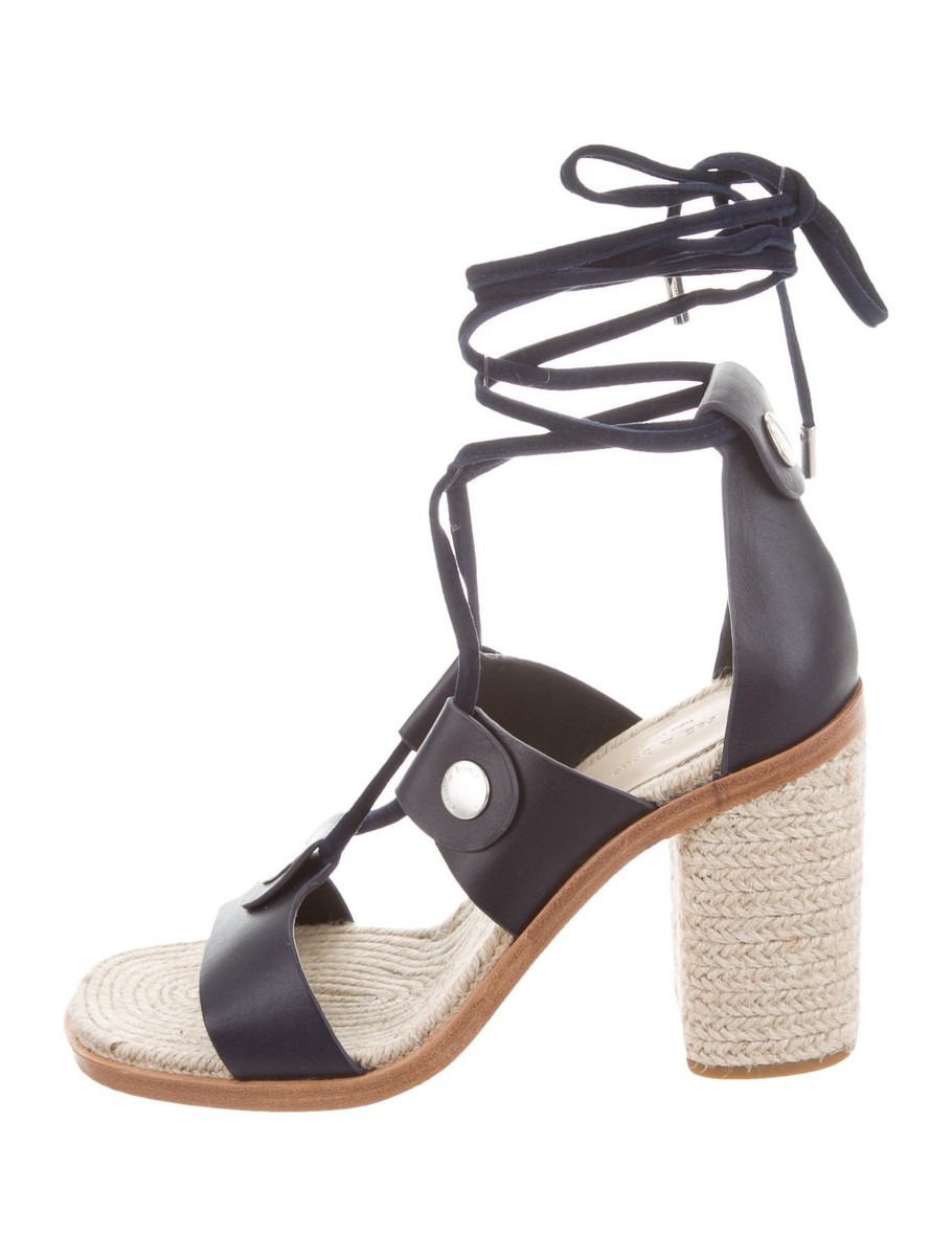 Rag & Bone Black Bailey Heels Suede Lace Up Platform Pumps  rag & bone lace heels main image 1