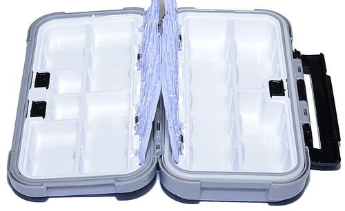 Fishing Tackle Box Lure Waterproof Compartments 2 Layer Hook Storage Case Medium - Picture 15 of 96