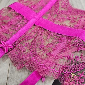 Dita Von Teese Severine Rubine Red Suspender Garter Belt Cincher Size M