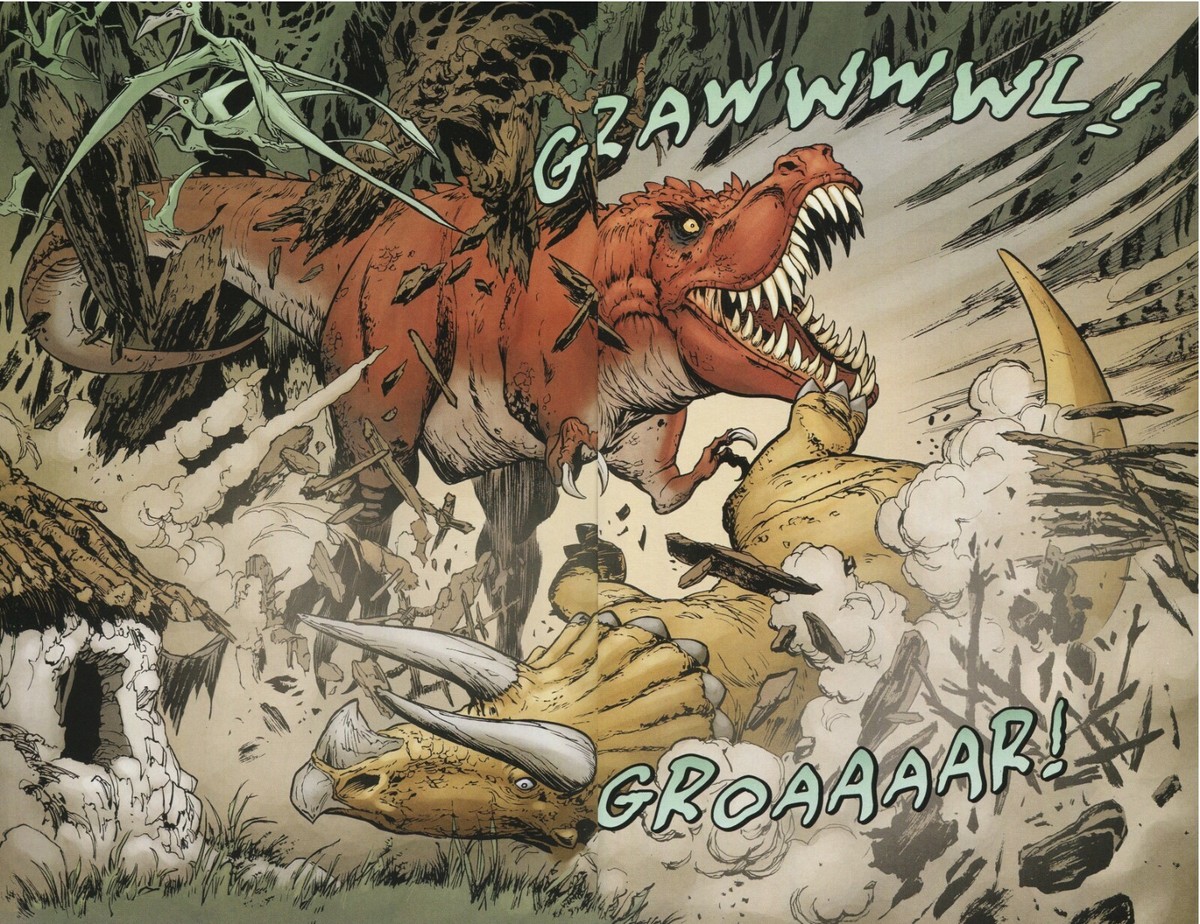T Rex Raptor Comic Cómic De Brazos De T Rex