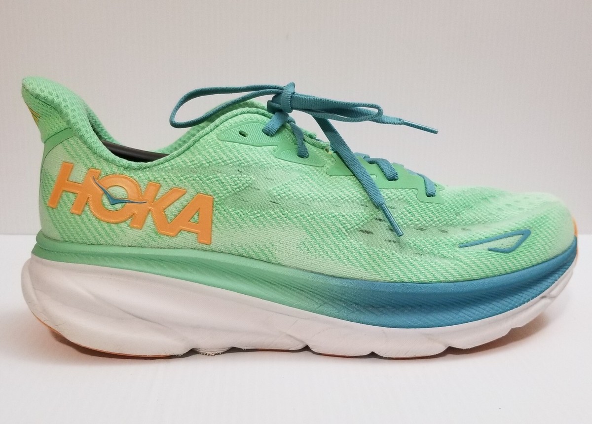 スニーカー HOKA Men Sneakers 1127895 GREEN Hoka One One Clifton 9 1127895 ZLGL Mens Green Lace Up