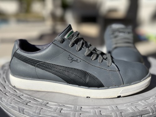 puma clyde black leather