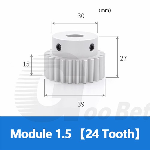 Zahnrad Stirnrad aus Aluminium Modul 1,5 mit Nabe 12 - 32 Zähne Motor Ritzel Alu - Bild 20 von 24