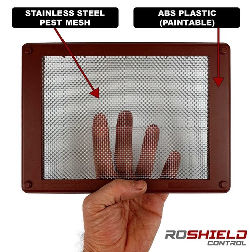 10 x Roshield Rodent Mouse & Insect Mesh Air Brick Vent Cover (Brown, 254 x 102) - 第 6/12 張圖片