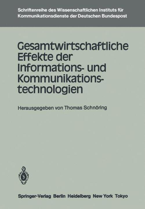 Thomas Schnöring | Gesamtwirtschaftliche Effekte Der Informations-