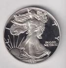 1987 S WALKING LIBERTY AMERICAN EAGLE .999 FINE SILVER DOLLAR COIN 1oz $1.00