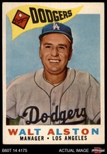 1960 Topps #212 Walter Alston Dodgers MANAGER HOF 4.5 - VG/EX+
