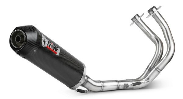 Vollsystem 2X1 Mivv Oval Karbon Kappe Kawasaki Versys 650 2021 > 2023-image