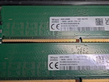 SK Hynix 16GB DDR5 5600MHz UDIMM 1Rx8 PC5-5600B-UA0 HMCG78AGBUA084N Pair