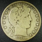 G+ 1911 D 50C Barber Half Dollar
