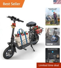 Powerful 550W Electric Scooter with Night Lights LCD Display - 265 lb Capacity
