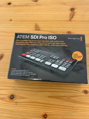 Blackmagic ATEM SDI Pro ISO Switcher New Sealed Live Production Streaming Record