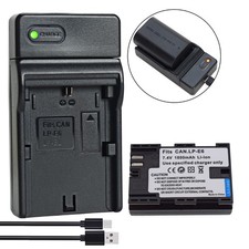 Li-ion Battery  Charger for Canon LP-E6 3347B001 5D 6D 7D 60D 70D 80D XC10 XC15