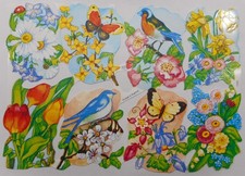 Glanzbilder Vogel Blume Tulpe Schmetterling Posiebilder Deko Mamelok 66
