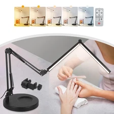 Desk Lamps for Nail Tech,24W Large Dual Architect Lamp with Remote Control,5 ...