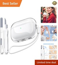 Clear Shockproof Case for AirPods Pro 2 - Military-Grade Protection Style