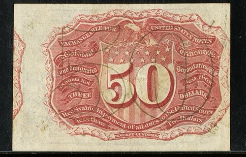 FR# 1318 Fractional 1863 Union Currency 50c, Civil War Second Issue, PCGS ChAU55 - Picture 4 of 5