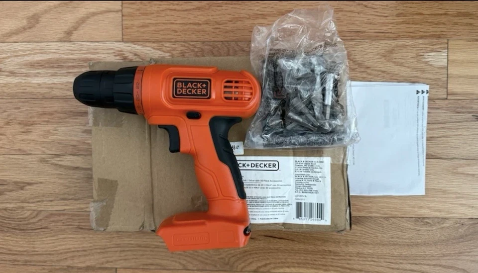 BLACK+DECKER 20V MAX Cordless Drill & Driver Kit, 30-Pc Bit Set, Tool Only - Image 2 of 2