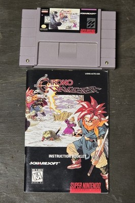 Chrono Trigger Game Cartridge And Manual  Super Nintendo SNES Original Owner 