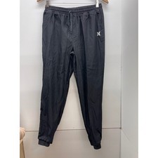 Hurley Boys Black Jogger Pants Elastic Waist Drawstring Size 14/16 L XL