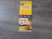 Canadian National Steamships Eddy Match Original Shipping Matchbook Match Book