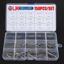 150pcs 15 Kinds 304 Split-Pins Stainless Steel Split-Cotter Pins Assortment uk