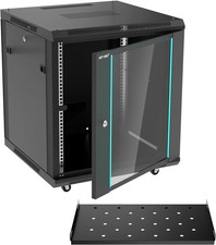 12U Vented Server Cabinet 23.6 Deep Wheels