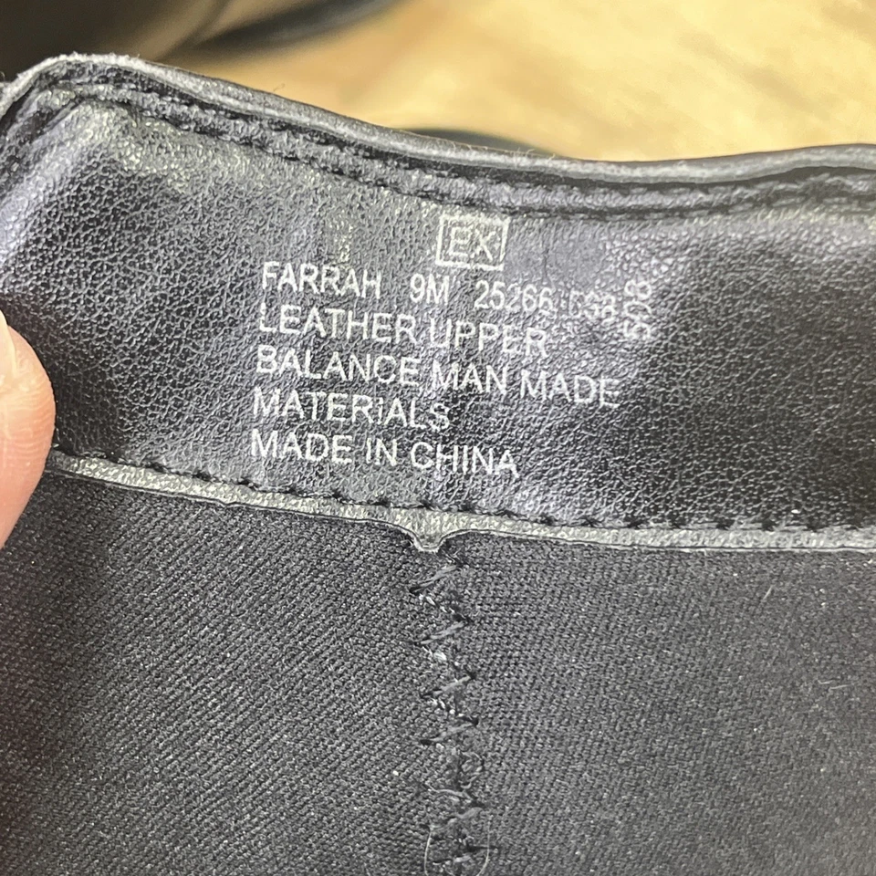 Botas femininas Covington Chunky Y2K couro preto biqueira quadrada salto bloco tamanho 9M - Imagem 4 de 4