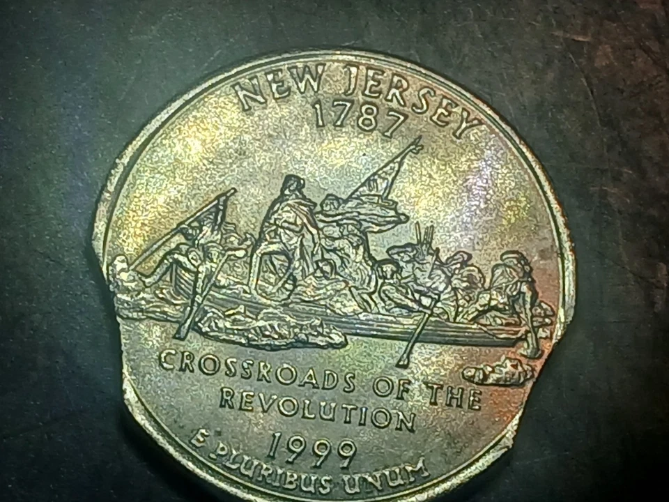 Rare Beautiful Double Clip New Jersey Quarter GMBU Unciculated . 7% Total - Image 4 of 4