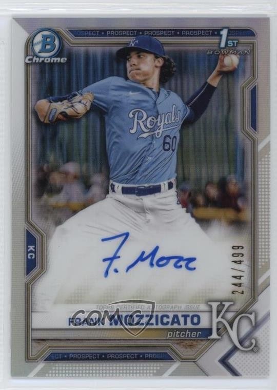 2021 Bowman Draft Chrome Pick Refractor /499 Frank Mozzicato #CDA-FM Auto 16s2