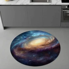 [1 Flannel Floor Mat,Metaverse Concept Salon Theme,Starry Sky Adventure Mat,Best