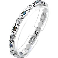 Edelstahl Zirkonia Armband Magnetarmband Armreif Damen Schmuck Geschenk